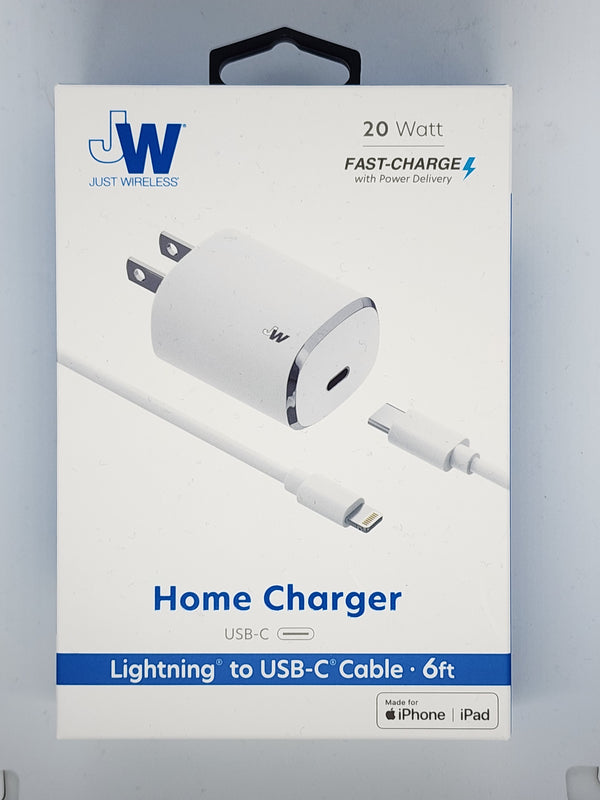 Home Charger USB-C To Lightning 6 FT 20 WATTS SKU:04189