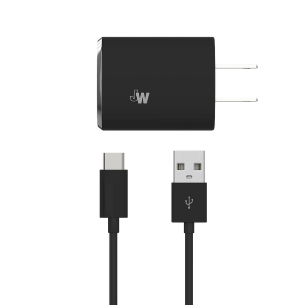 Just Wireless - Single USB Wall Charger with USB-C Cable