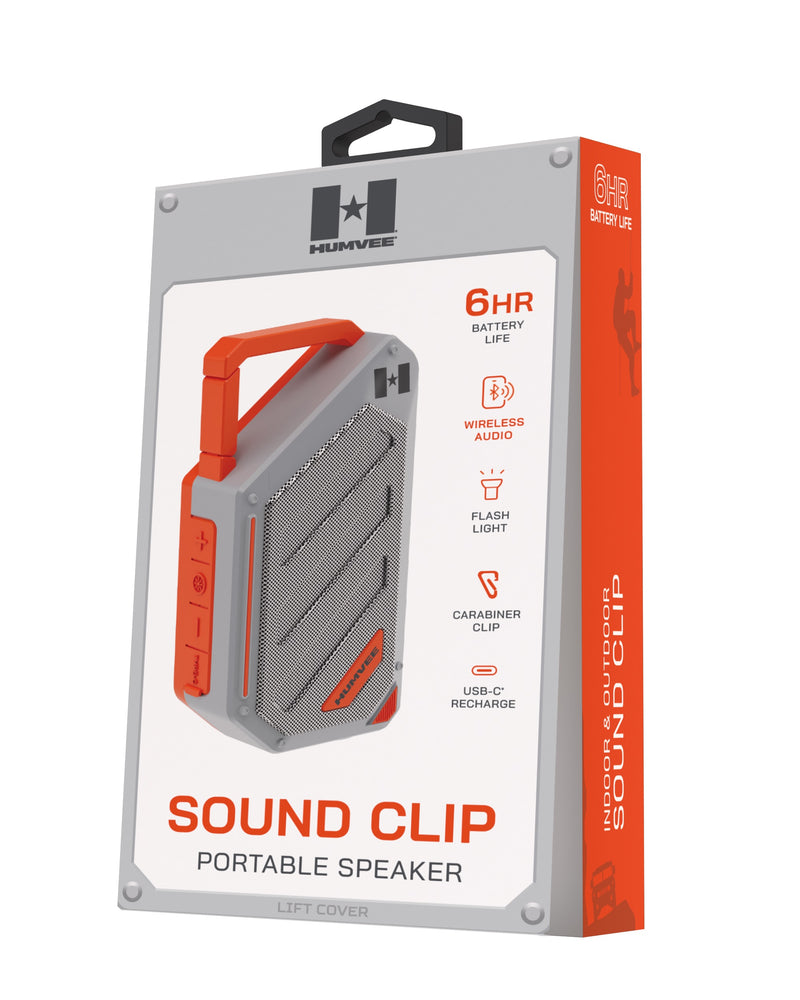 Humvee Rugged Bluetooth Speaker with Carabineer & Flashlight