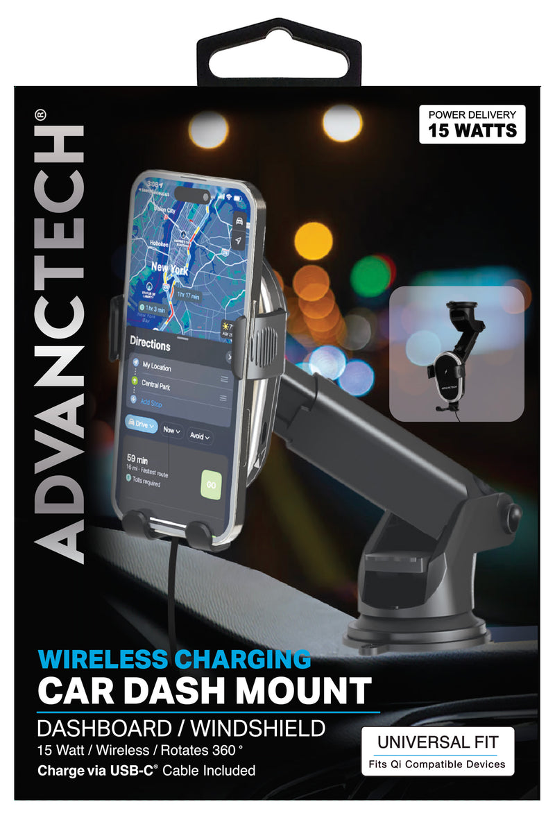 Wireless Charging Dash Suction Mount