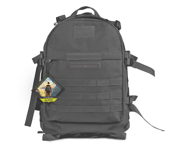 Armor Edge Alpha Tactical Backpack - Dark Gray