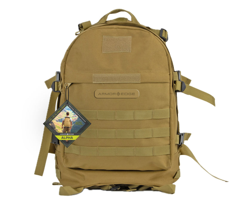 Armor Edge Alpha Tactical Backpack - Tan