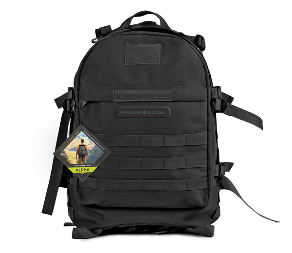 Armor Edge Alpha Tactical Backpack Black