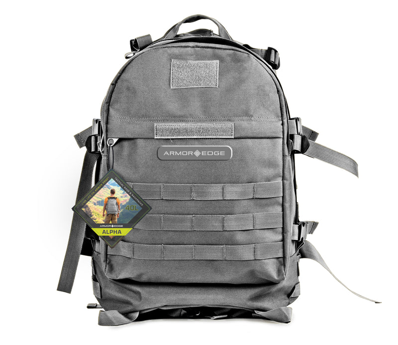 Armor Edge Alpha Tactical Backpack - Gray