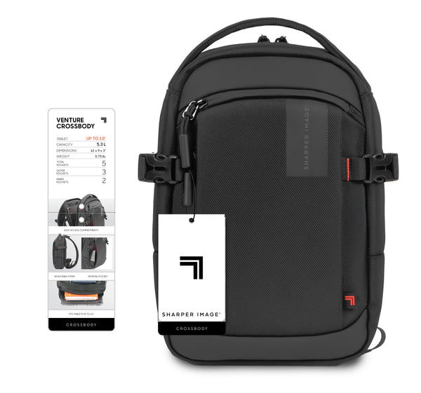 Sharper Image Venture Mid-Size Crossbody Sling Bag