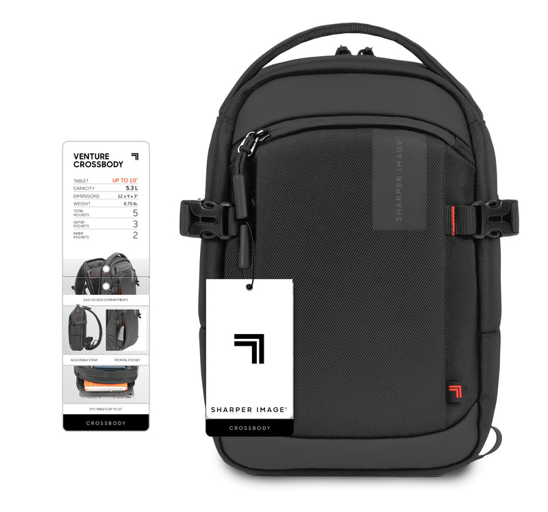 Sharper Image Venture Mid-Size Crossbody Sling Bag