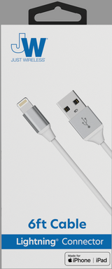 Apple 8-Pin Lightning  to USB-A Medium SR Cable 6ft – White