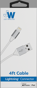 Apple 8-Pin Lightning  to USB-A Medium SR Cable 4ft – White - 05194