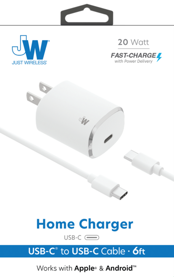 Home Charger FAST Charge for USB-C-TO USB-C 18 WATT/3.0AMPS  SKU 04100