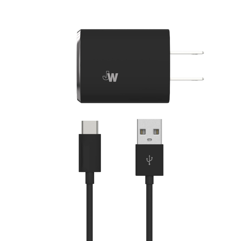 Just Wireless - Single USB Wall Charger with USB-C Cable