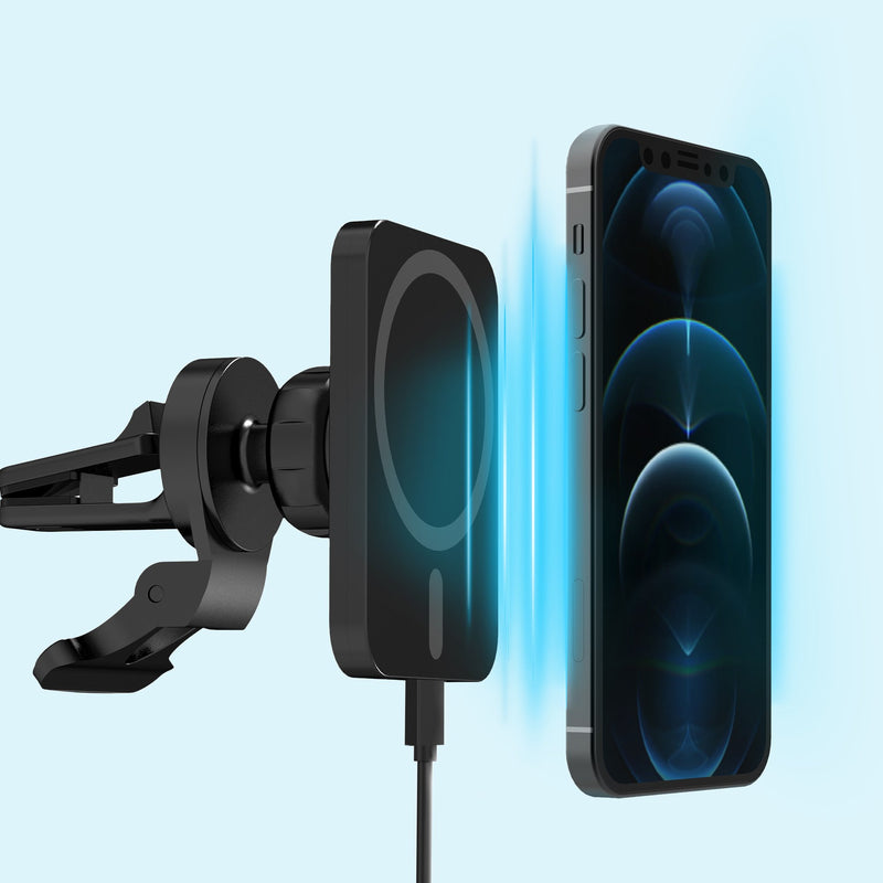 Magnetic Car Mount 15W Charging – Black SKU 20011