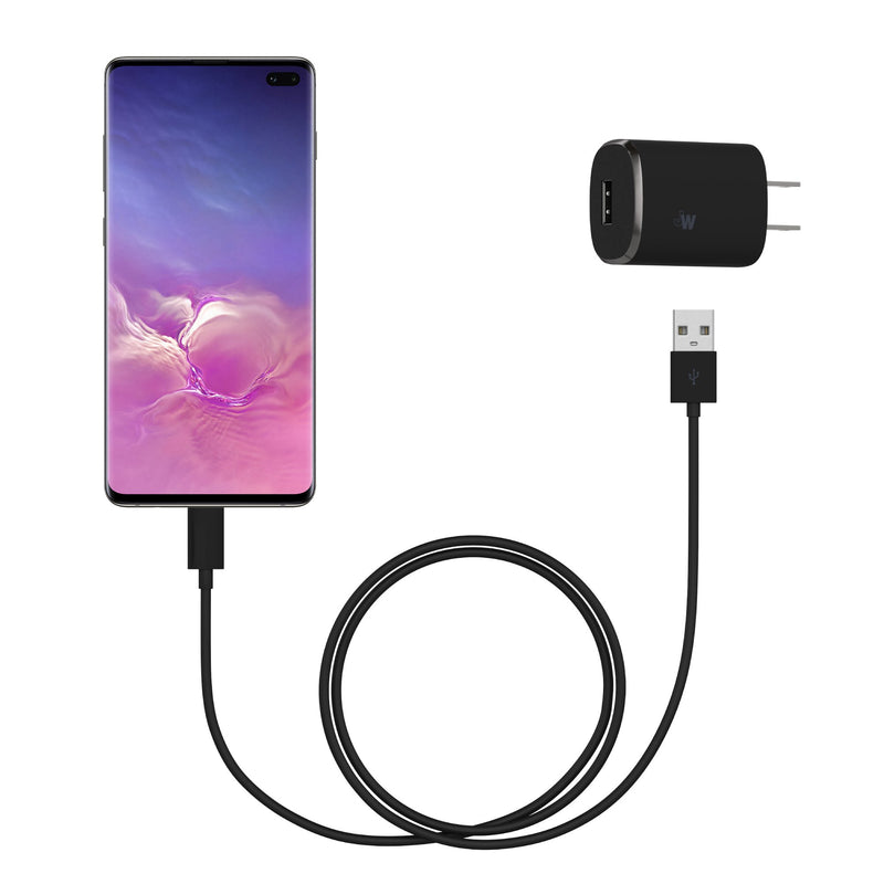 Just Wireless - Single USB Wall Charger with USB-C Cable